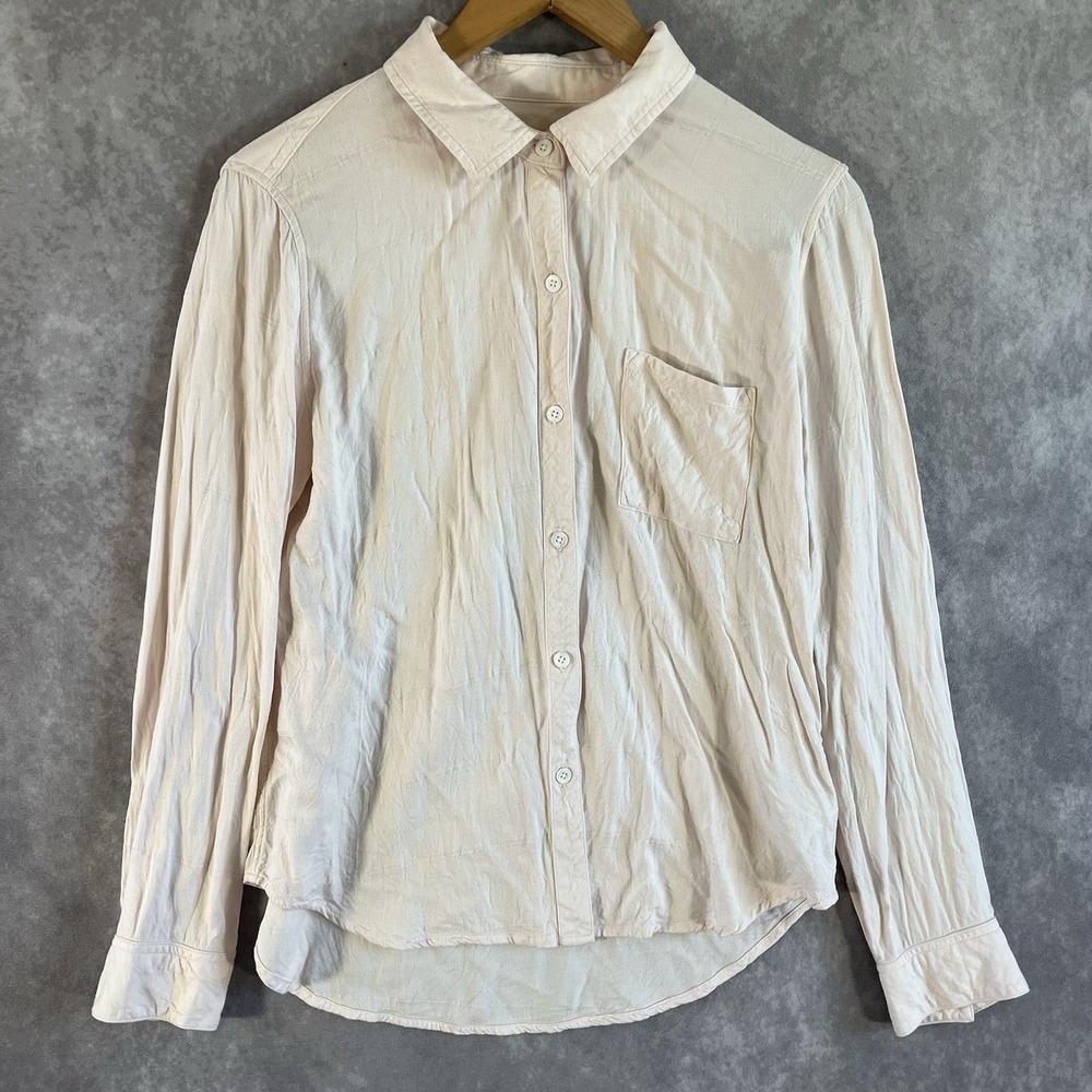 Rails Hunter Rosewater Button Shirt Womens Medium M Blush Pink Collared Preppy